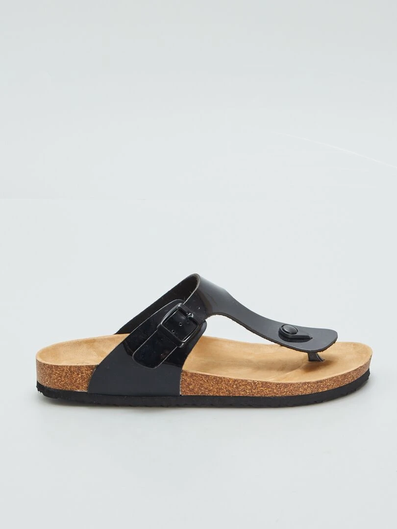 Mules unies entredoigts Noir