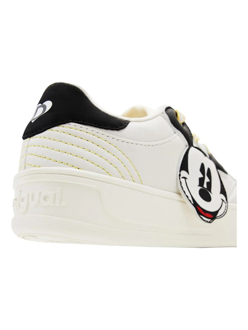 Basket Basse à Lacets Desigual Fancy Mickey   Blanc