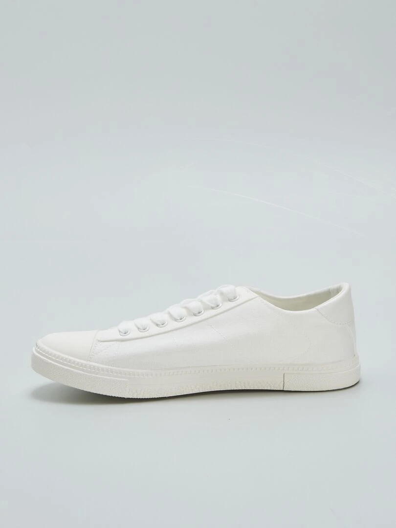 Baskets basses en toile   Blanc