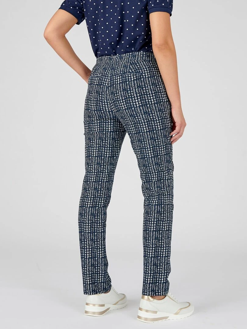Pantalon enfilable imprimé   Damart   Bleu marine