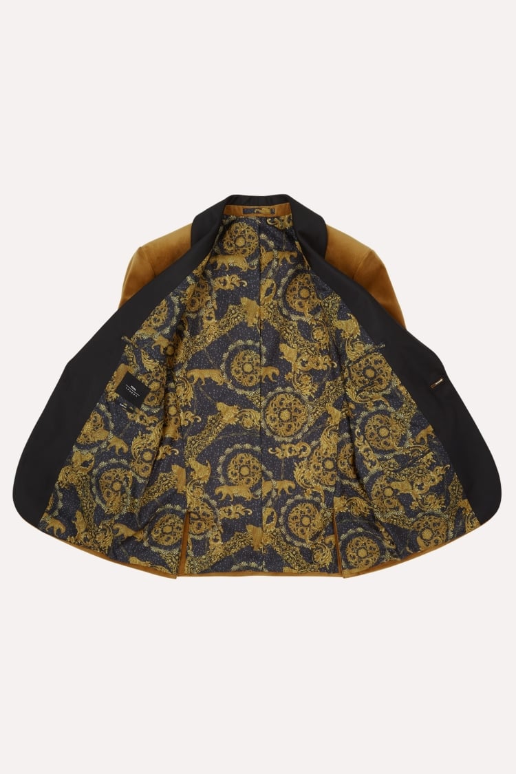 Slim Fit Camel Velvet Jacket   Buy Online at Moss