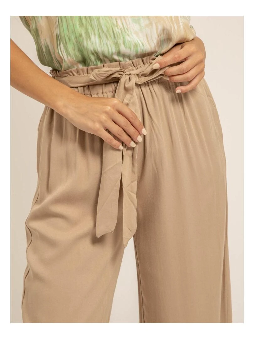 Pantalon fluide ESTEBIA   Beige