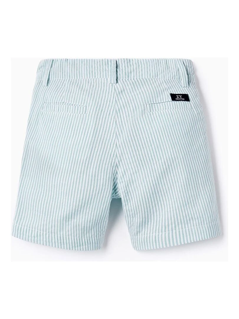 Short Chino À Rayures Pour Bébé Garçon Vert