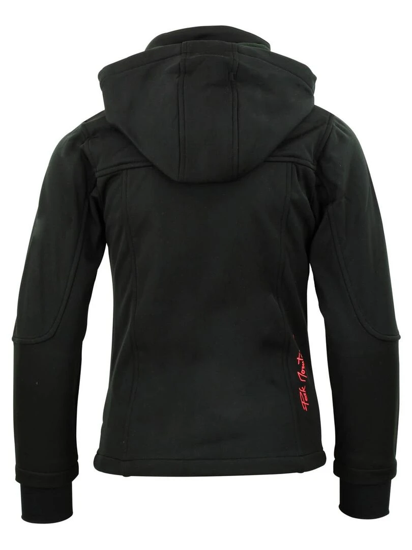 Blouson softshell fille FANNE PEAK MOUNTAIN Noir Orange