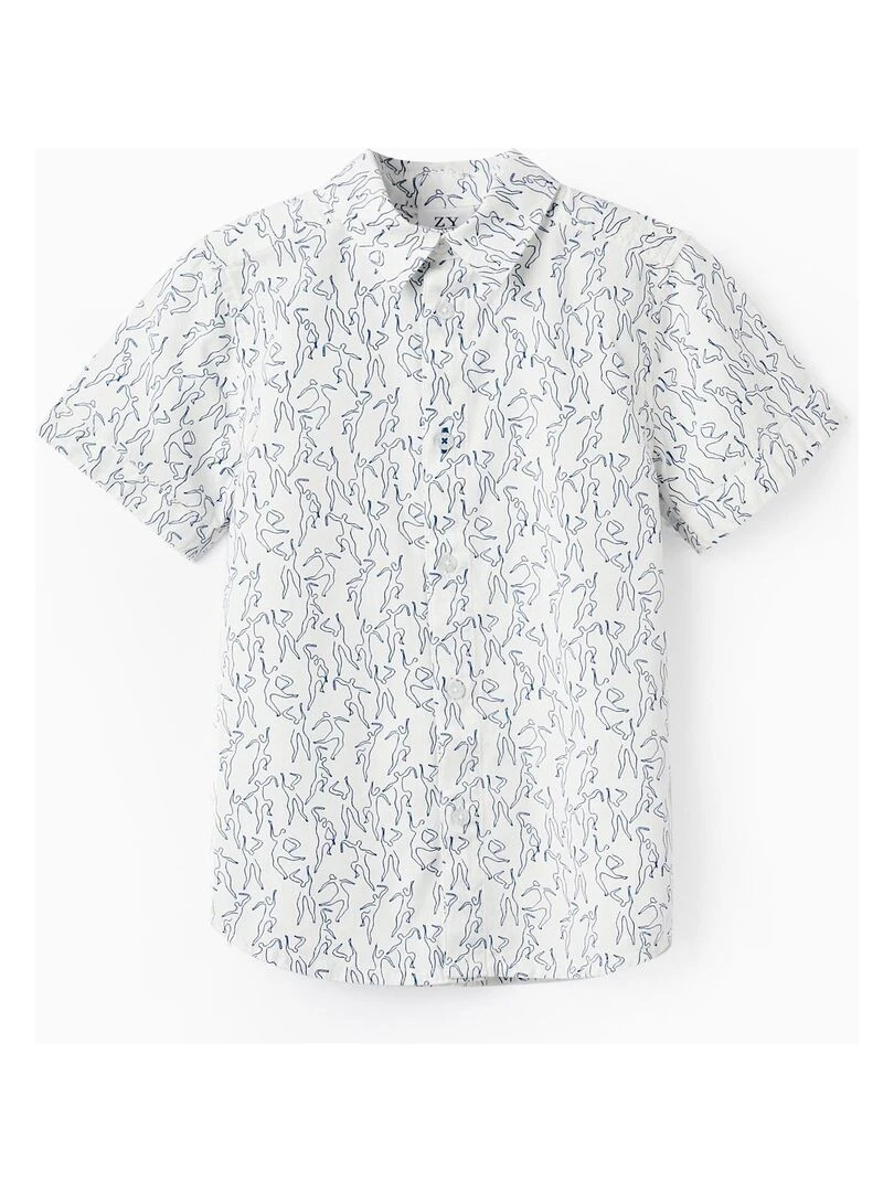Chemise À Manches Courtes En Coton Pour Garçon 'You&Me' manches courtes PICASSO Bleu