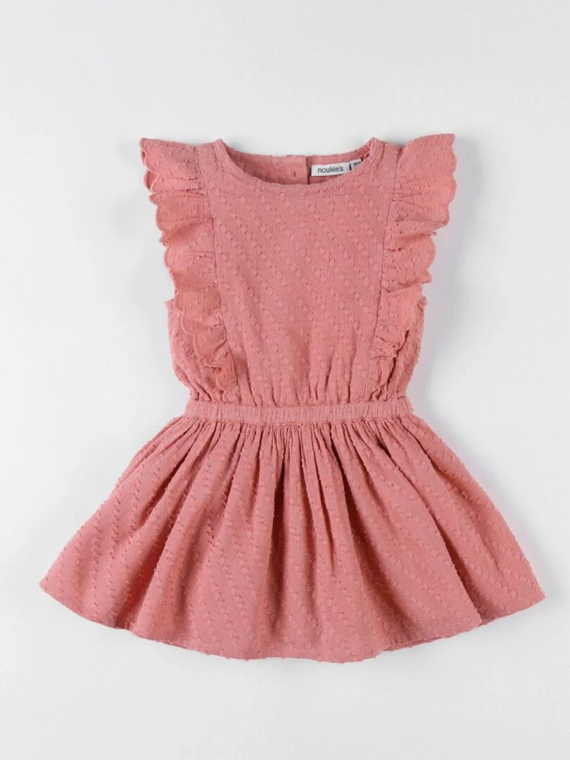 Robe cérémonie à volants blush Noukie's Rose