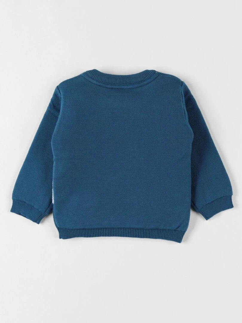 Pull dino en tricot  canard   Noukie's   Bleu