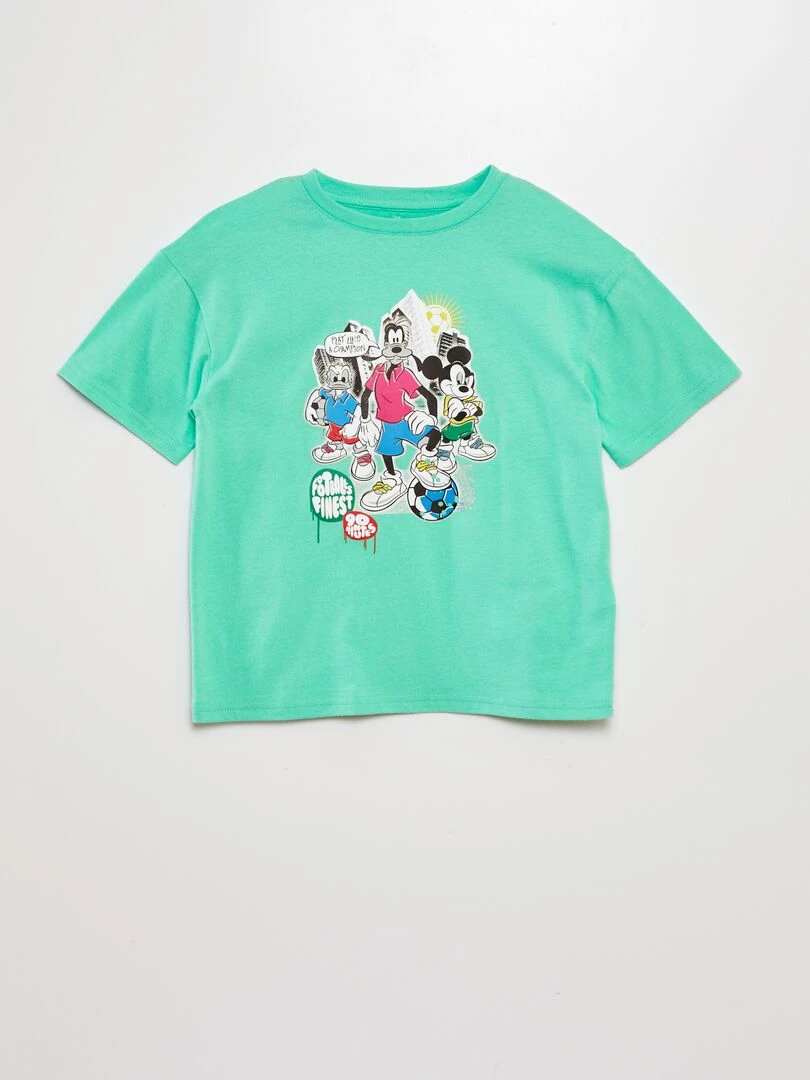 T shirt imprimé 'Disney' Vert 'Mickey'