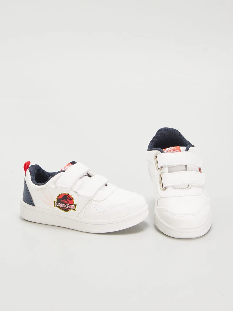 Baskets à scratchs 'Jurassic Park'   blanc