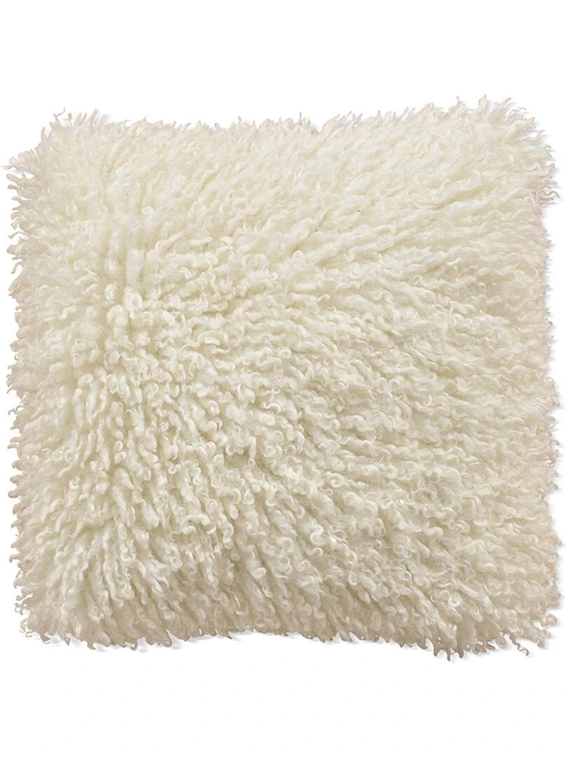 Coussin bouclette tout doux Ecru