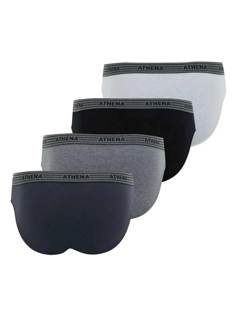 Lot de 4 slips homme Eco Pack   Gris