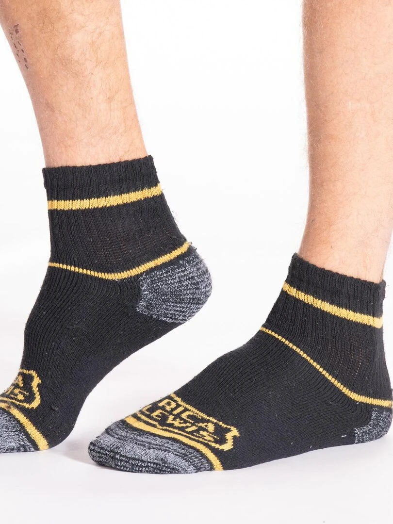 Mi chaussettes de travail renforcées lot de 3 SOCKMN 'Rica Lewis' Noir