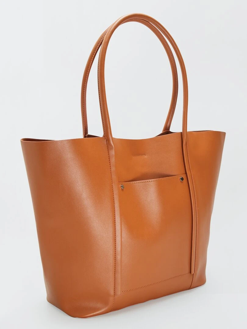 Sac forme cabas Marron