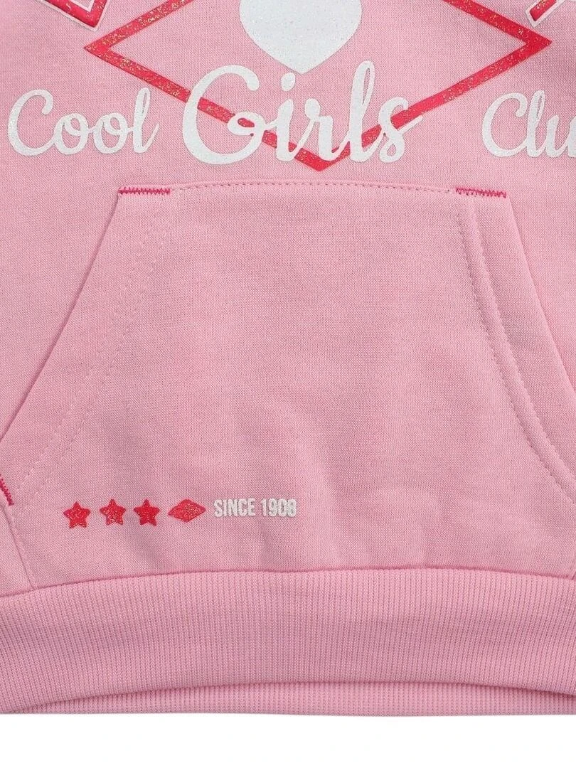 Lee Cooper   Sweat fille imprimé logo   Rose