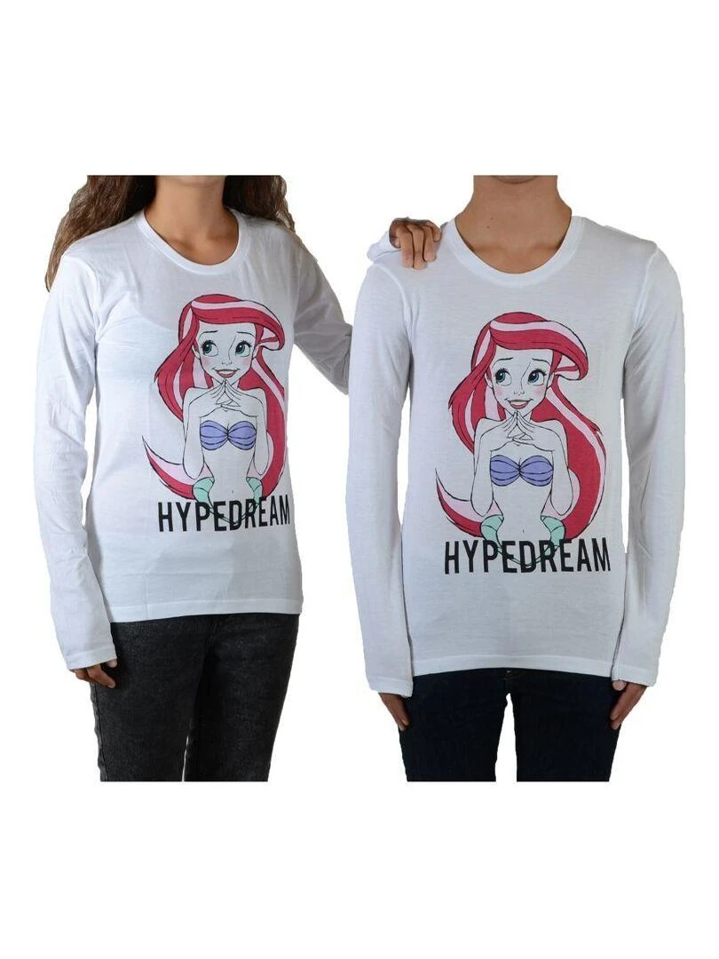 Tee Shirt Little Eleven Paris Rariel LS Mixte Garcon Fille Blanc Blanc