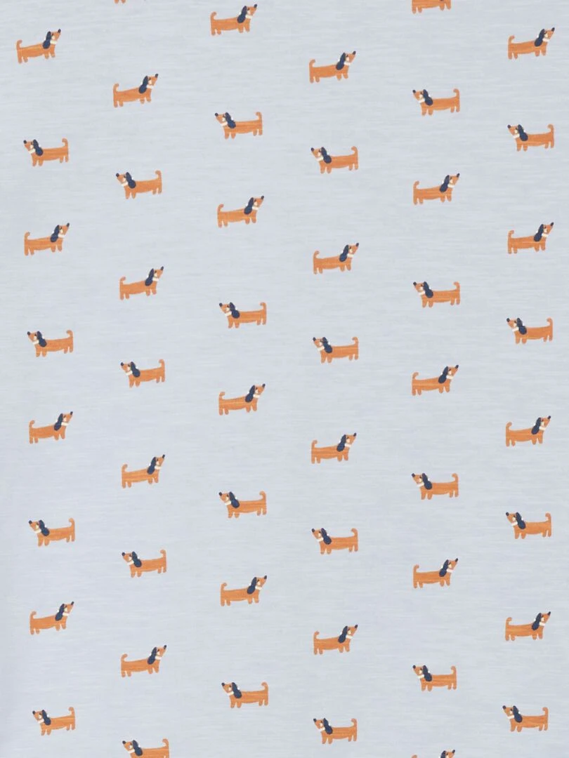 T shirt imprimé 'chiens' Bleu