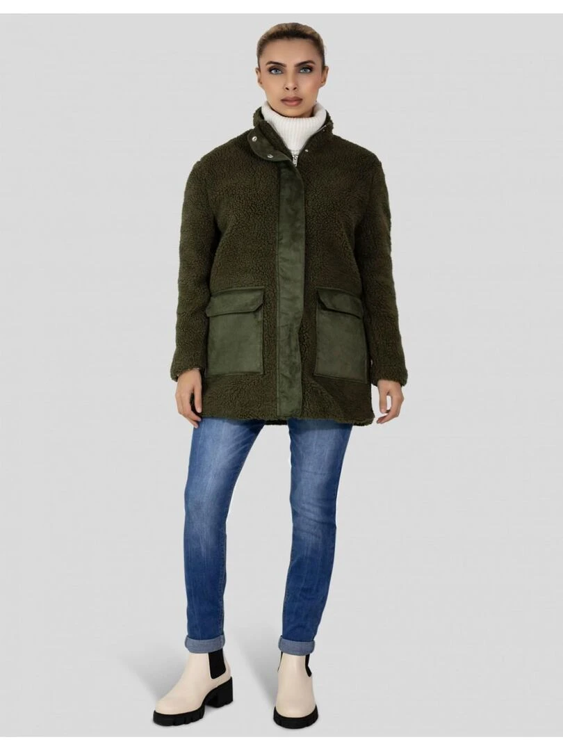 Manteau molletonné Kebello Vert
