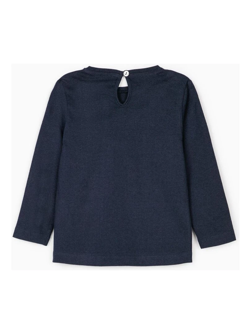 2 T Shirts Manches Longues Bébé Fille manches longues DISRUPTION   Bleu nuit