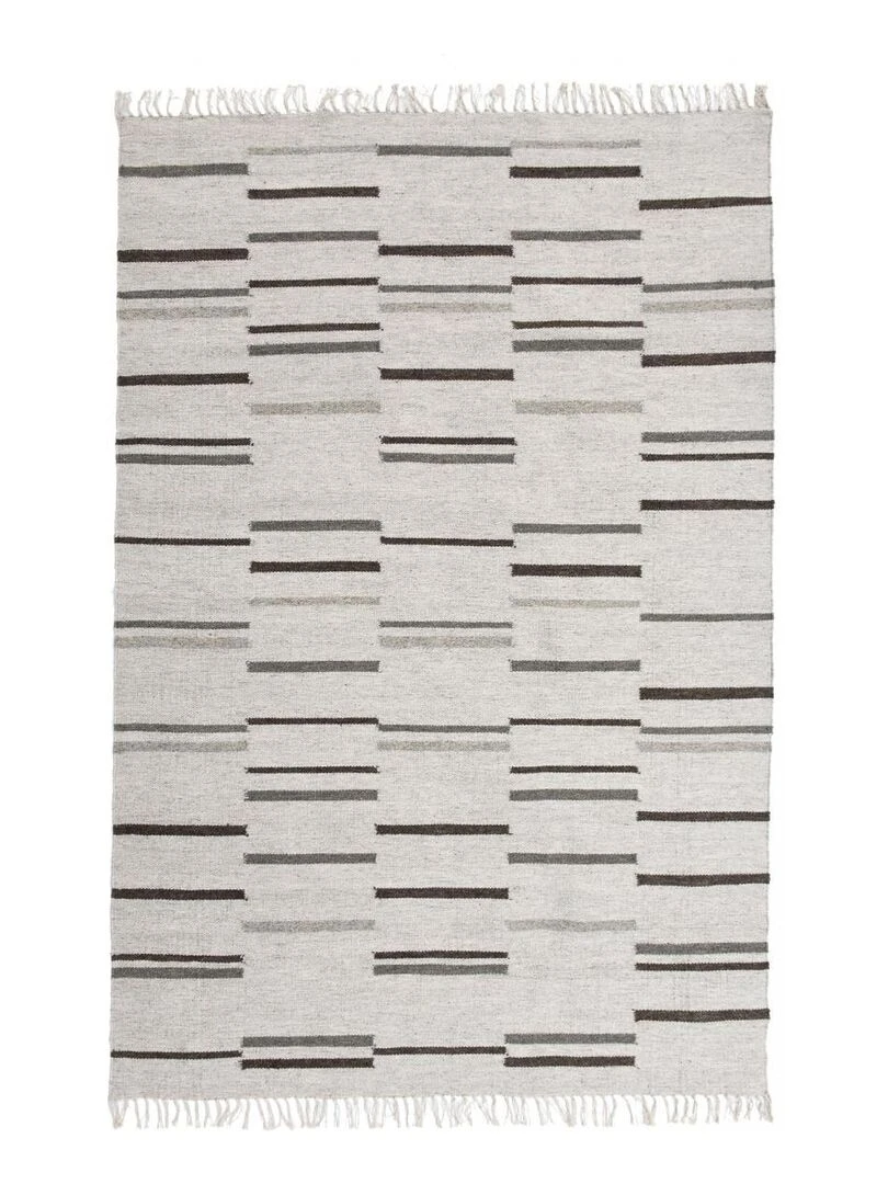 Tapis kilim tissé main en laine FOPTAN Care&Fair Gris