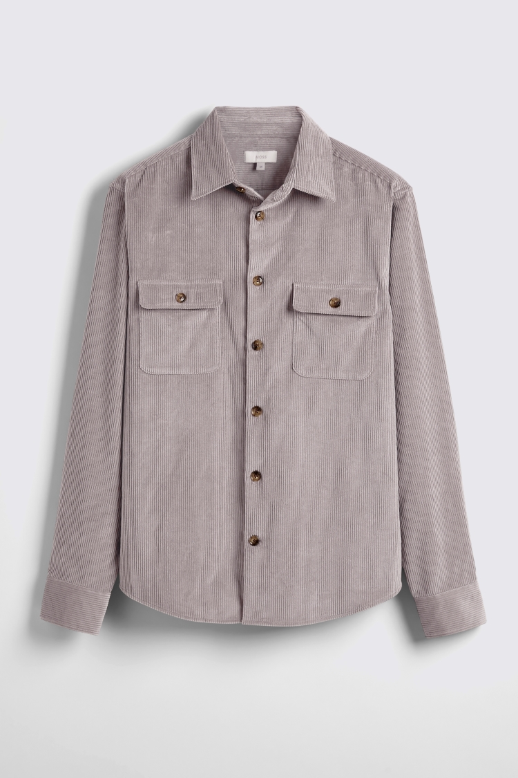Off White Textured Chore Overshirt   Buy Online at Moss