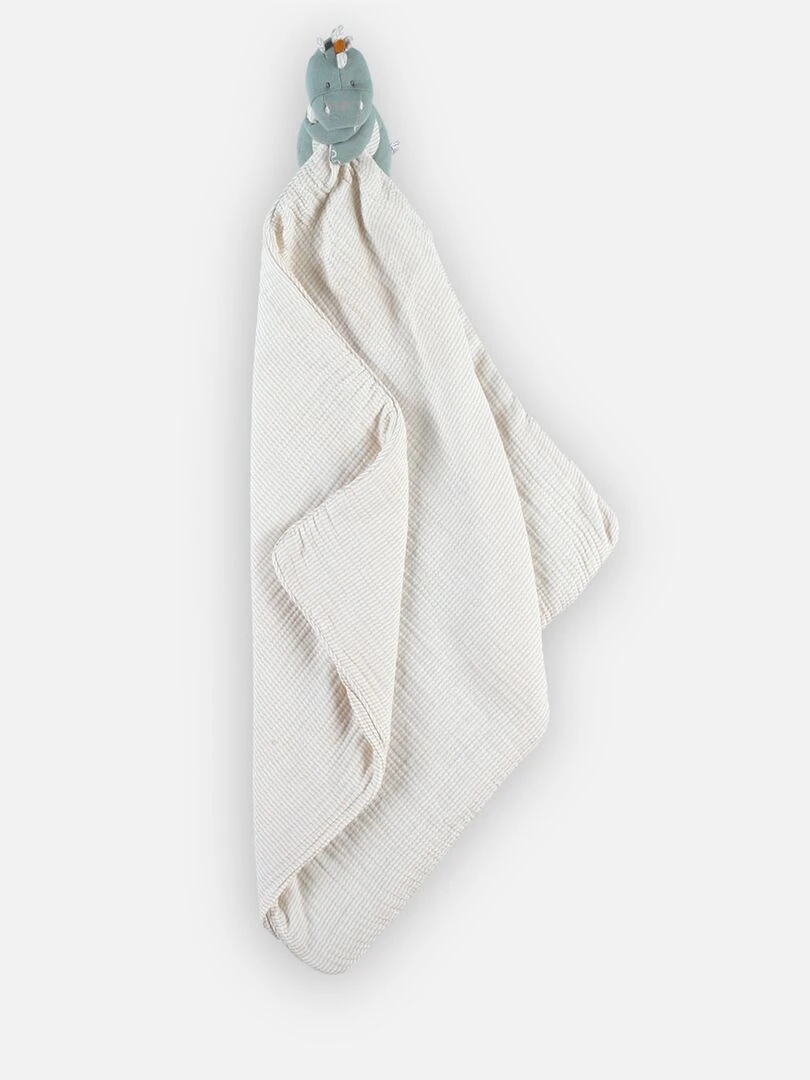 Ma première couverture Stegi en mousseline  beige/eucalyptus   N/A