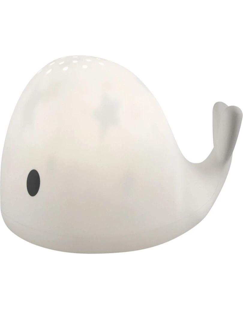 Veilleuse projecteur baleine Moby Blanc