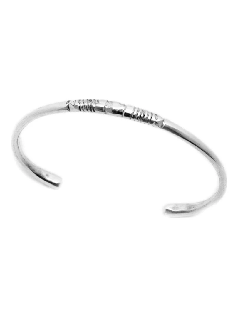 Bracelet jonc rigide arrondi touareg Bijoucolor Argent