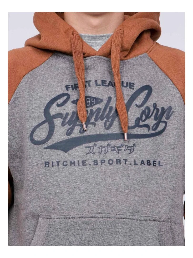 Sweat capuche WANDERLUST J   Marron