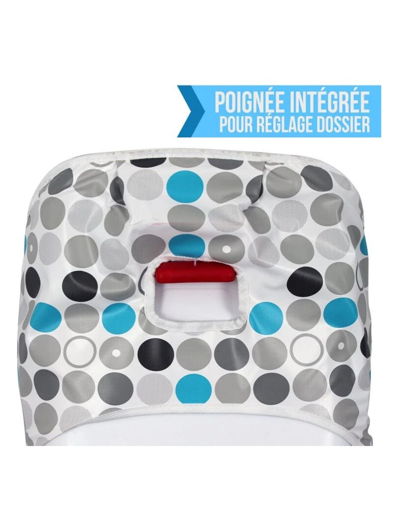 Housse d'assise pour chaise haute bébé enfant gamme Ptit   Monsieur Bébé   Bleu