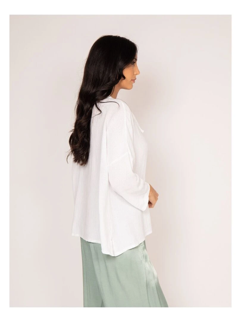 Blouse manches 3/4 FIORETA Blanc