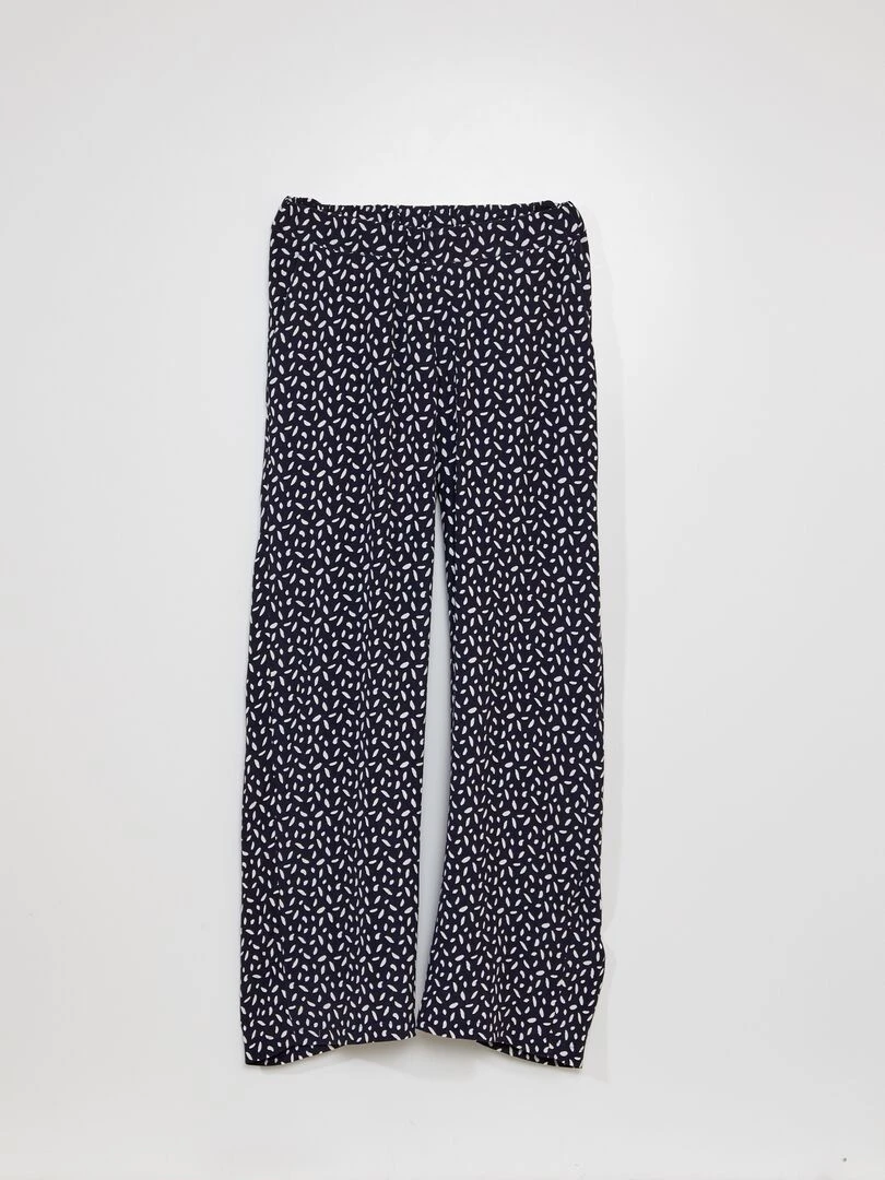 Pantalon large élastiqué So Easy Bleu marine