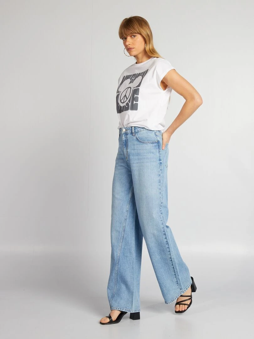 T shirt oversize style hippie 'Mickey' de 'Disney' Blanc