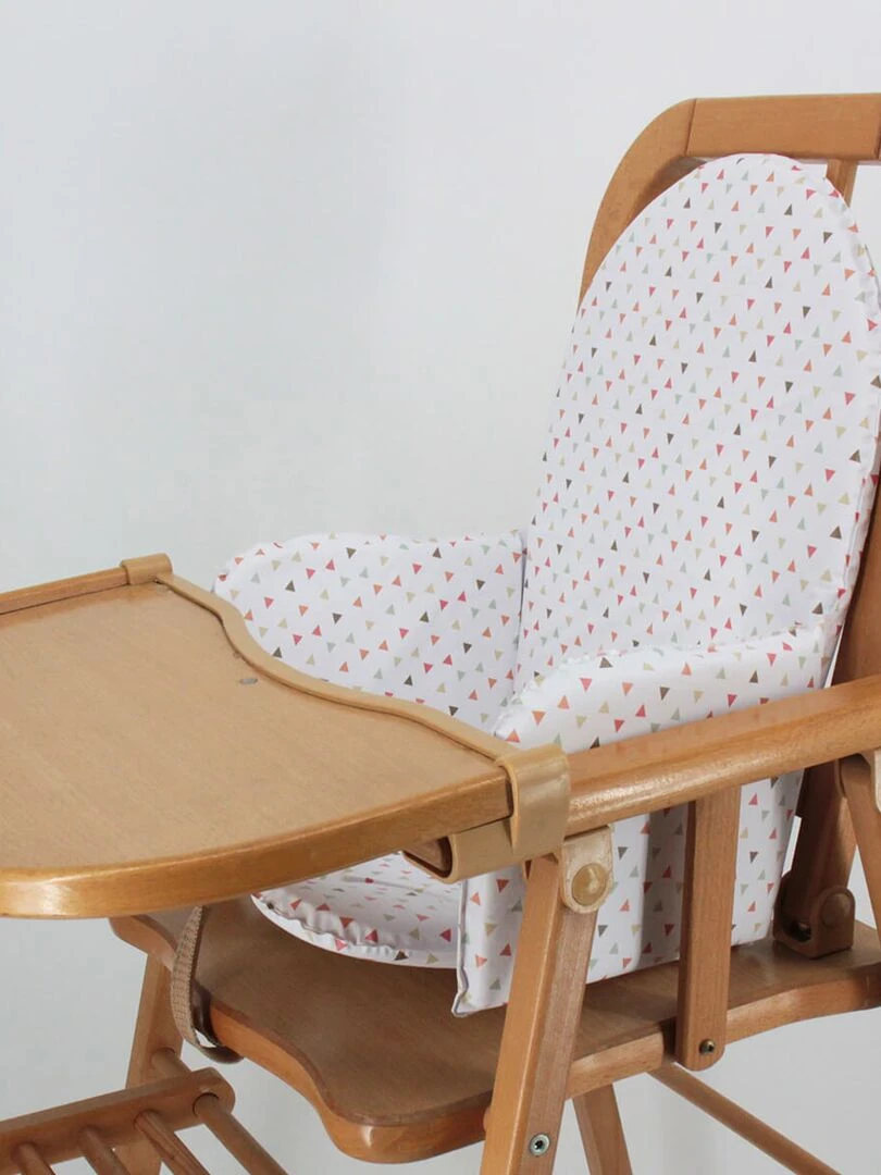 Coussin de chaise universel en PVC   Triangles   Blanc