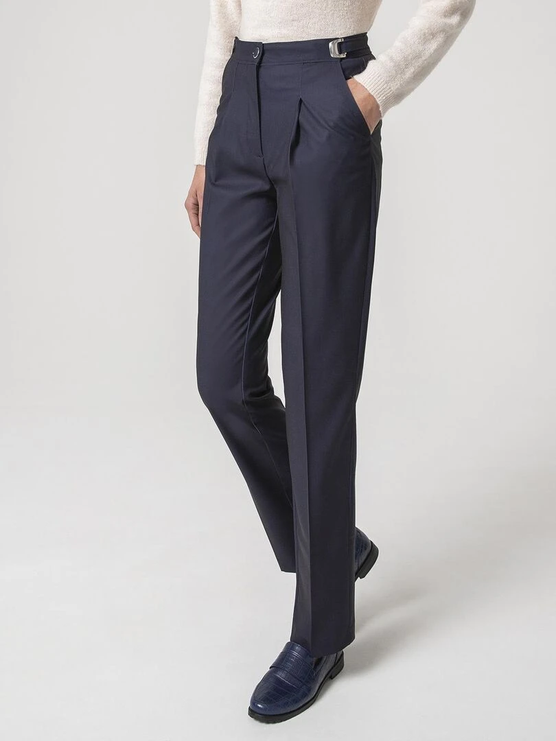 Pantalon ceinture réglable Damart Bleu marine