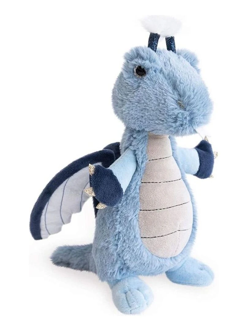 Doudou Histoire d'ours Dragon Bleu Pantin Jungle Chic Bleu