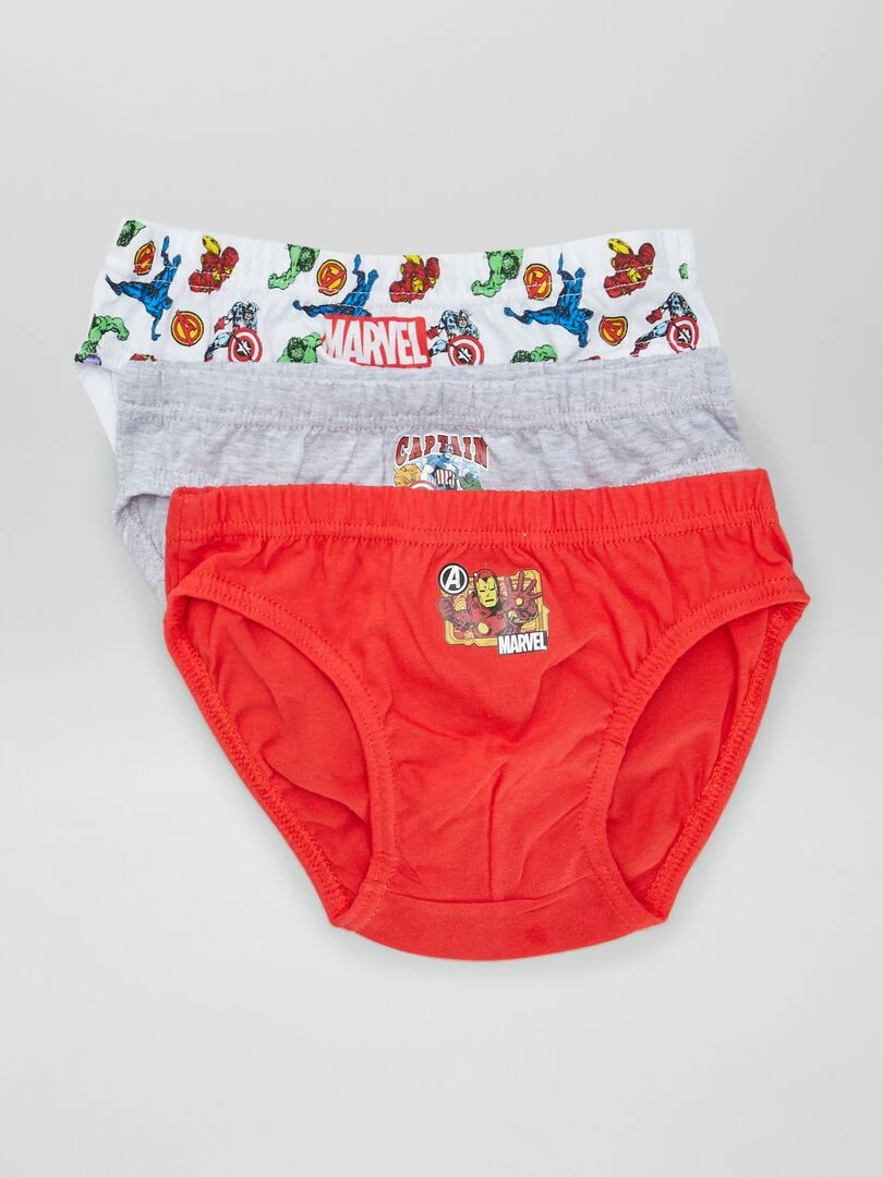 Lot de 3 slips 'Avengers' Gris