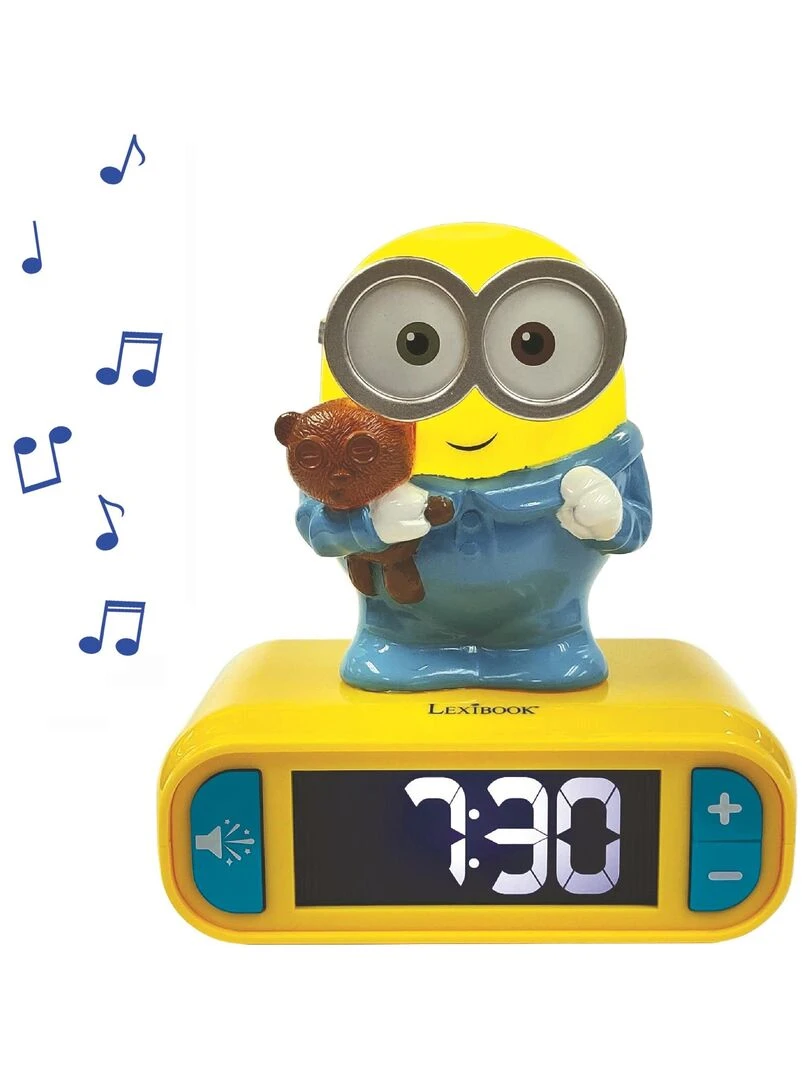 Réveil Avec Veilleuse En 3d Design Les Minions Et Effets Sonores   N/A