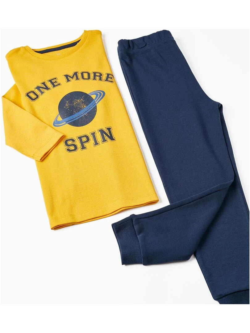 Pyjama à manches longues pour garçon 'One More Spin' manches longues OUT OF THIS WORLD   Jaune