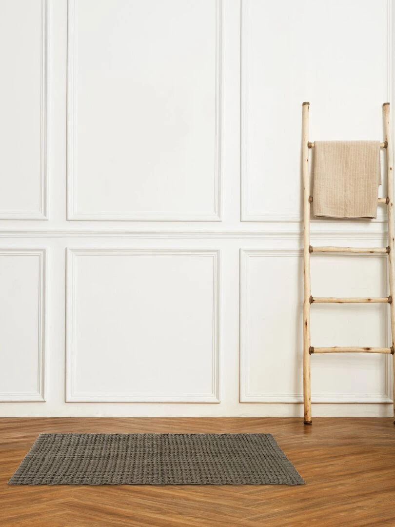 Guy Levasseur   Tapis de bain en polycoton uni kaki   Vert kaki