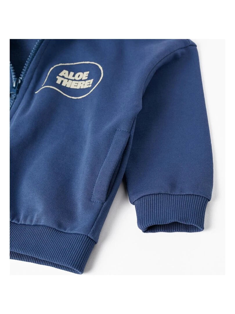 Manteau à capuche avec oreilles 3D pour bébé garçon 'Aloe There!'  NATURE TAKEOVER   Bleu foncé