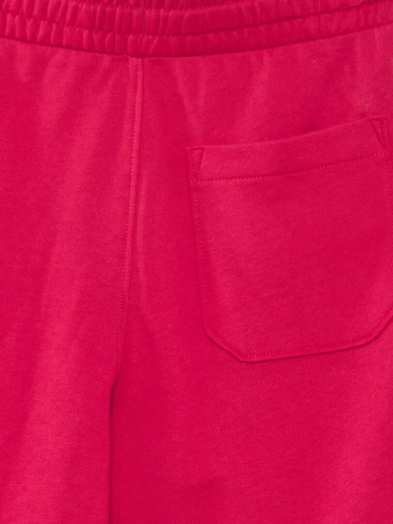 Short uni en molleton   Rouge