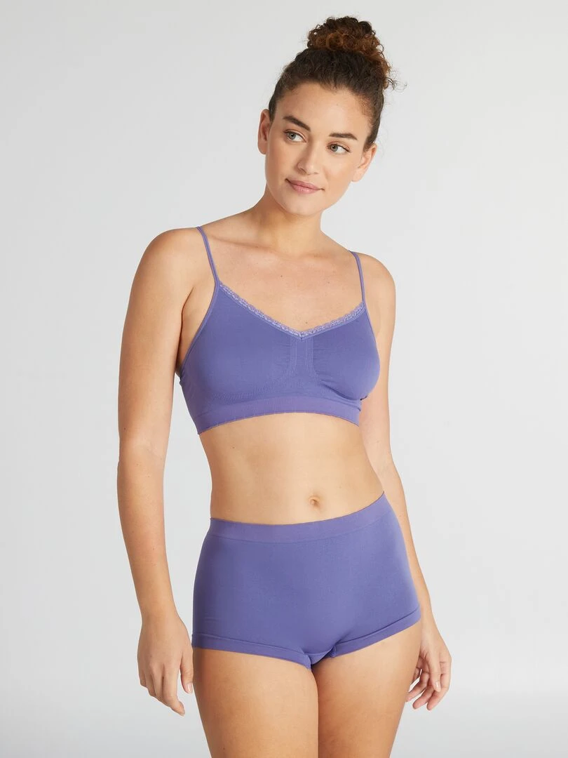 Lot de 2 shorties 'Billet Doux'   Violet/noir