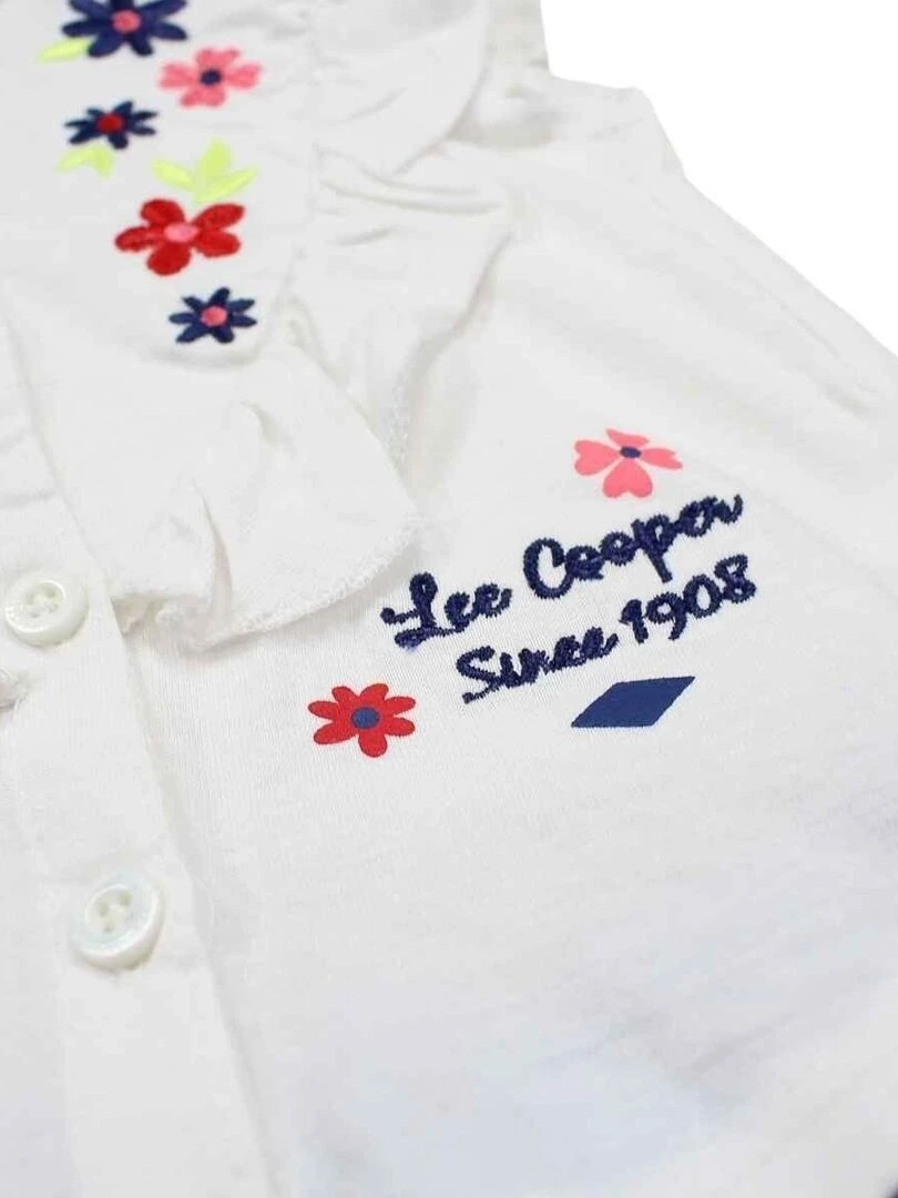 Lee Cooper   Ensemble T shirt short bébé fille Imprimé Logo   Bleu