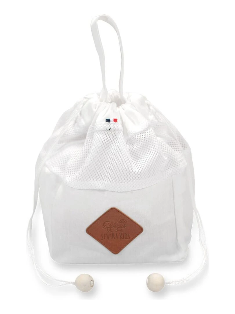 Pochon distributeur et ses 8 lingettes lavables Jeanne Blanc