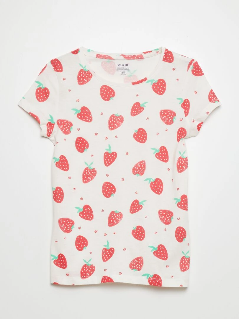 Lot de 3 t shirts imprimés   Blanc/vert