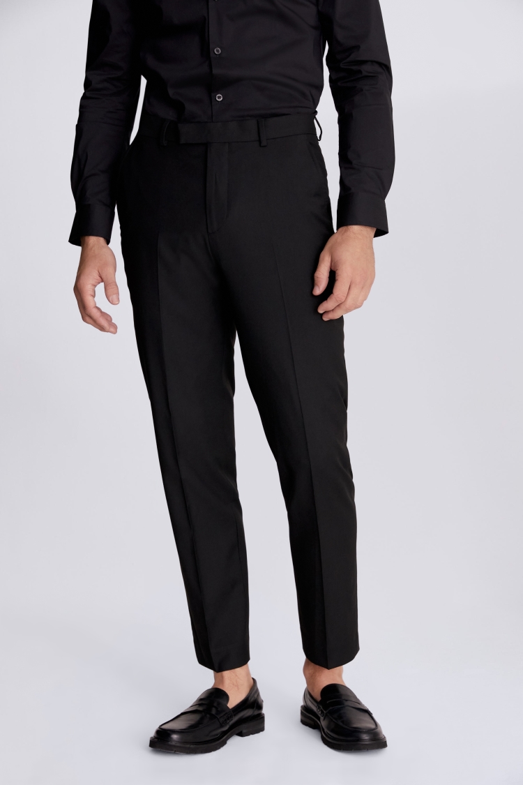 Regular Fit Black Stretch Trousers Buy Online at Moss