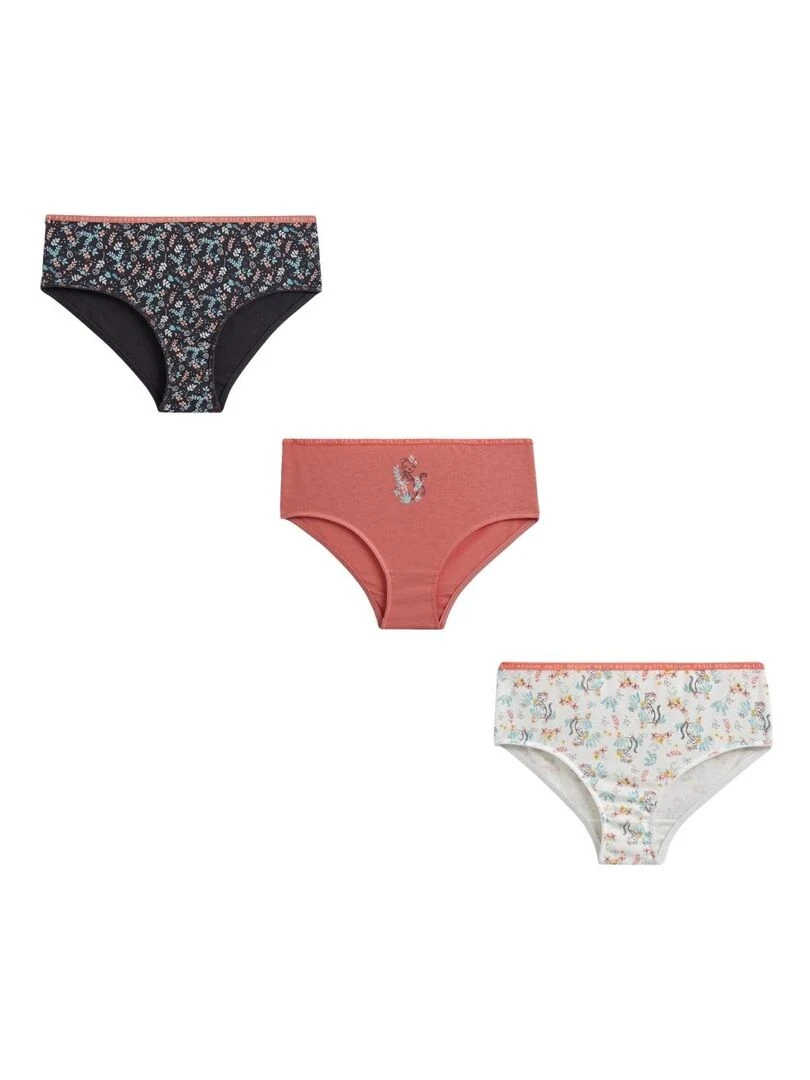 Lot de 3 culottes fille Voilalea Multicolore