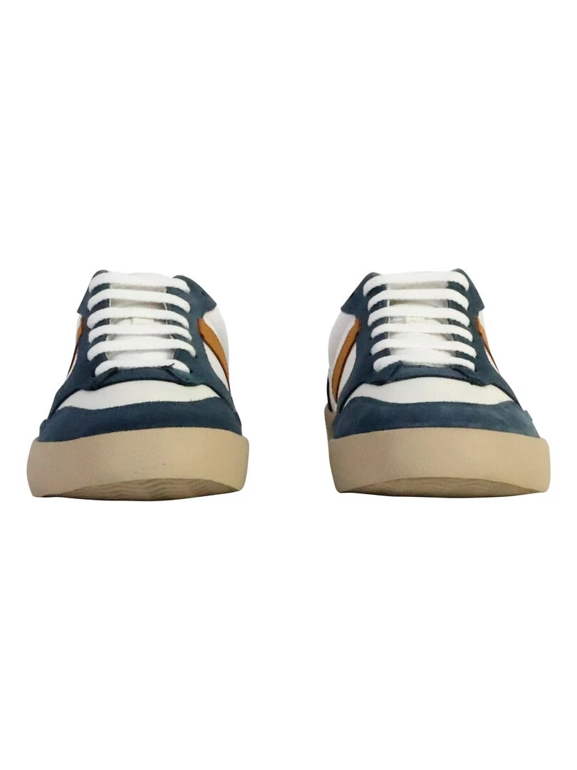 Basket Cuir Geox Affile   Bleu