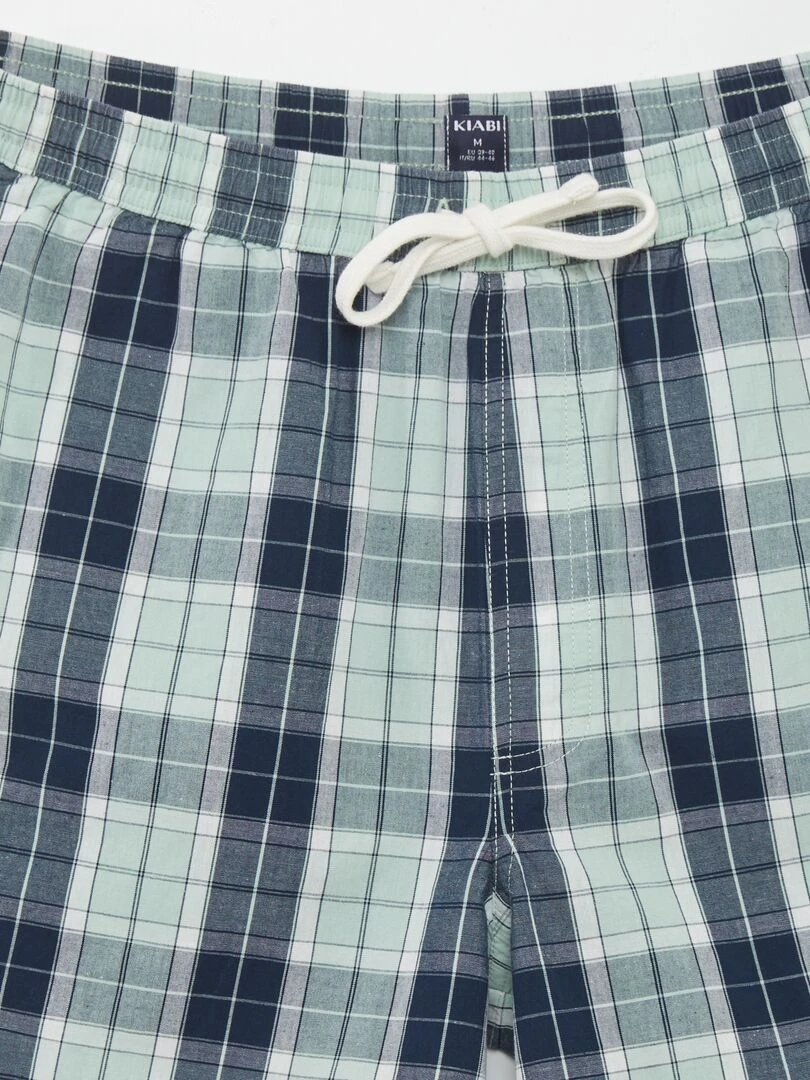 Pyjama court   short + tee shirt   2 pièces   Vert