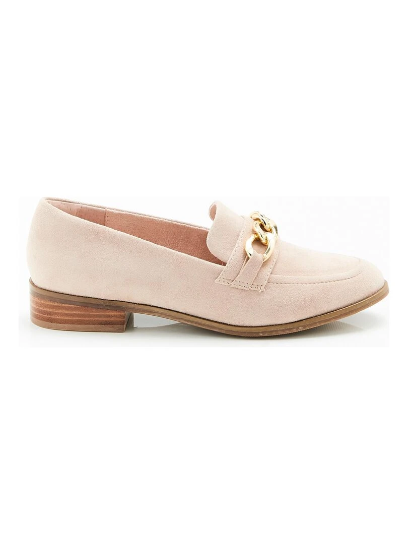Mocassins aspect nubuck avec boucle   Damart   Taupe